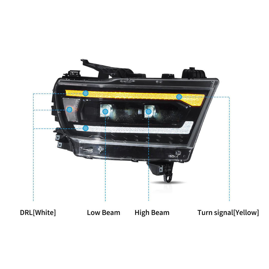 19-24 Ram 1500 Headlights