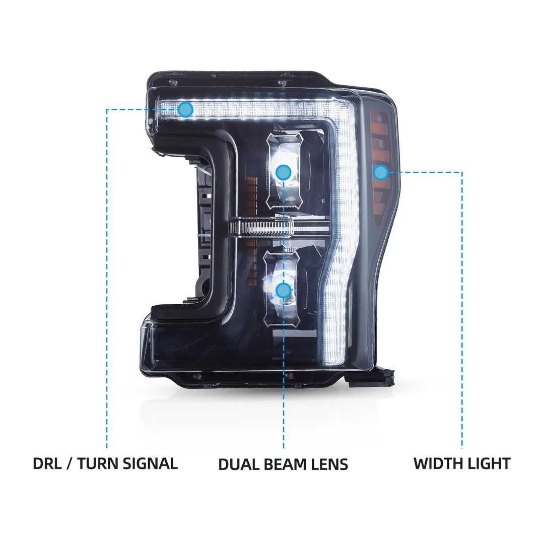 17-19 Ford F250 Super Duty Headlights