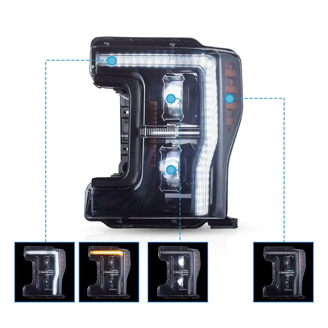 17-19 Ford F250 Super Duty Headlights