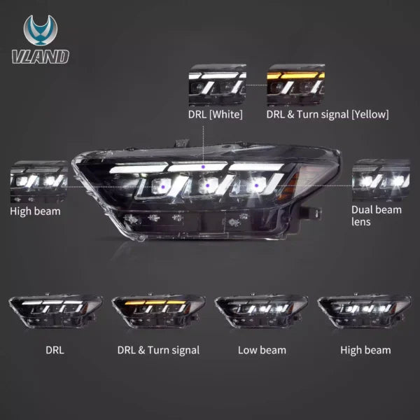 15-17 Ford Mustang Headlights