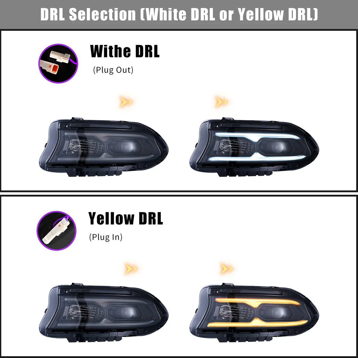 2015-2023 Dodge Charger Headlights