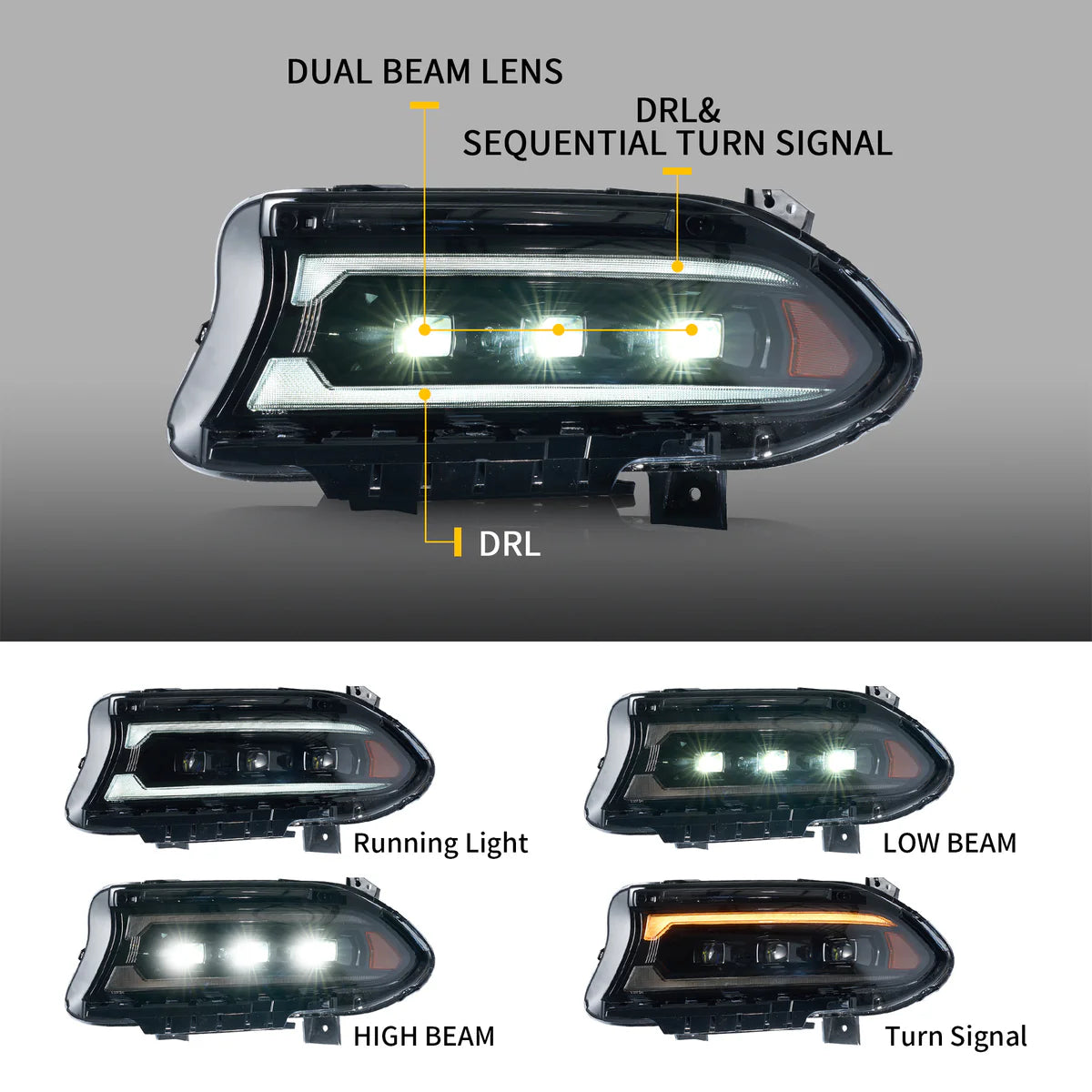 2015-2023 Dodge Charger Headlights
