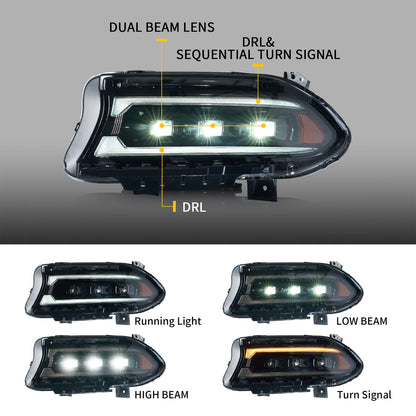 2015-2023 Dodge Charger Headlights