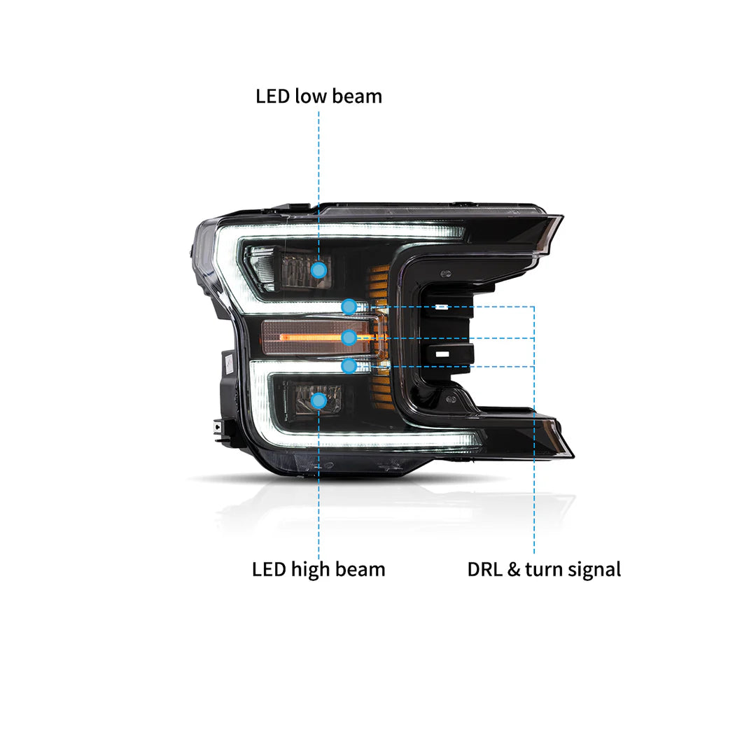 18-20 F150 Headlights W/ Start Up Animation