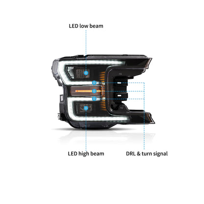 18-20 F150 Headlights W/ Start Up Animation