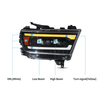 19-24 Ram 1500 Headlights