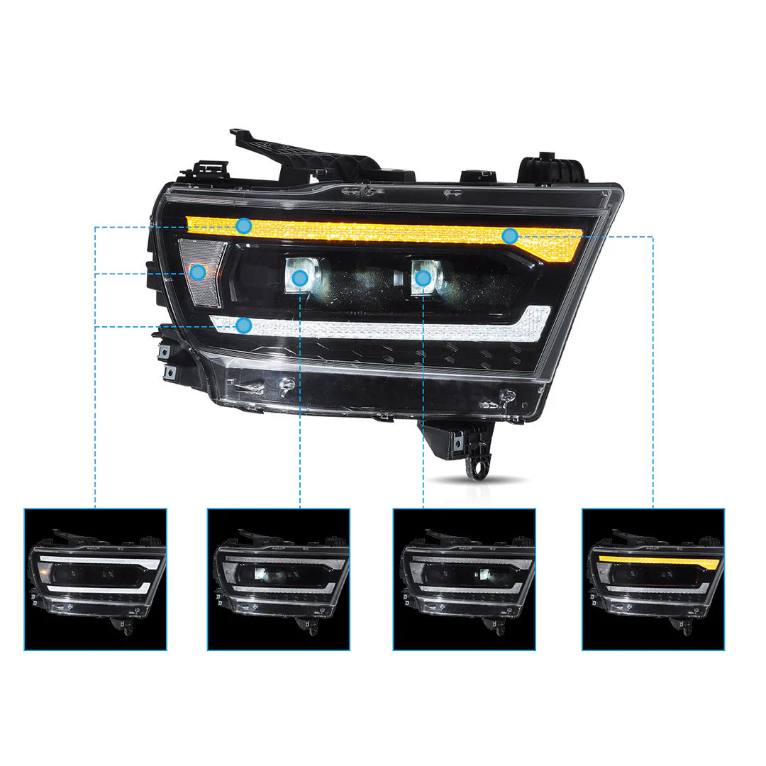 19-24 Ram 1500 Headlights