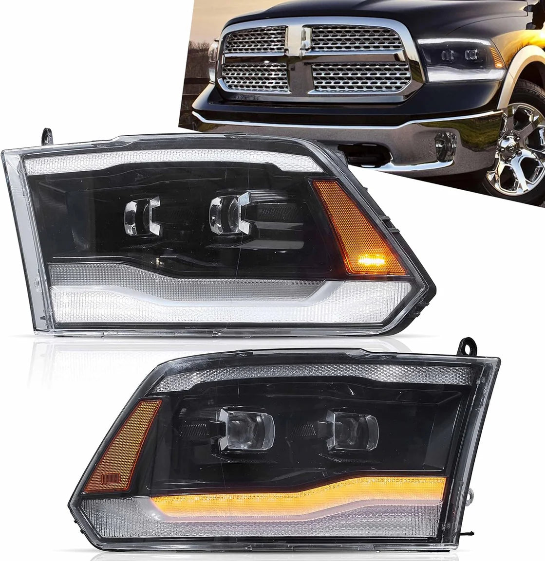 09-18 Dodge Ram 1500 2500 3500 Headlights
